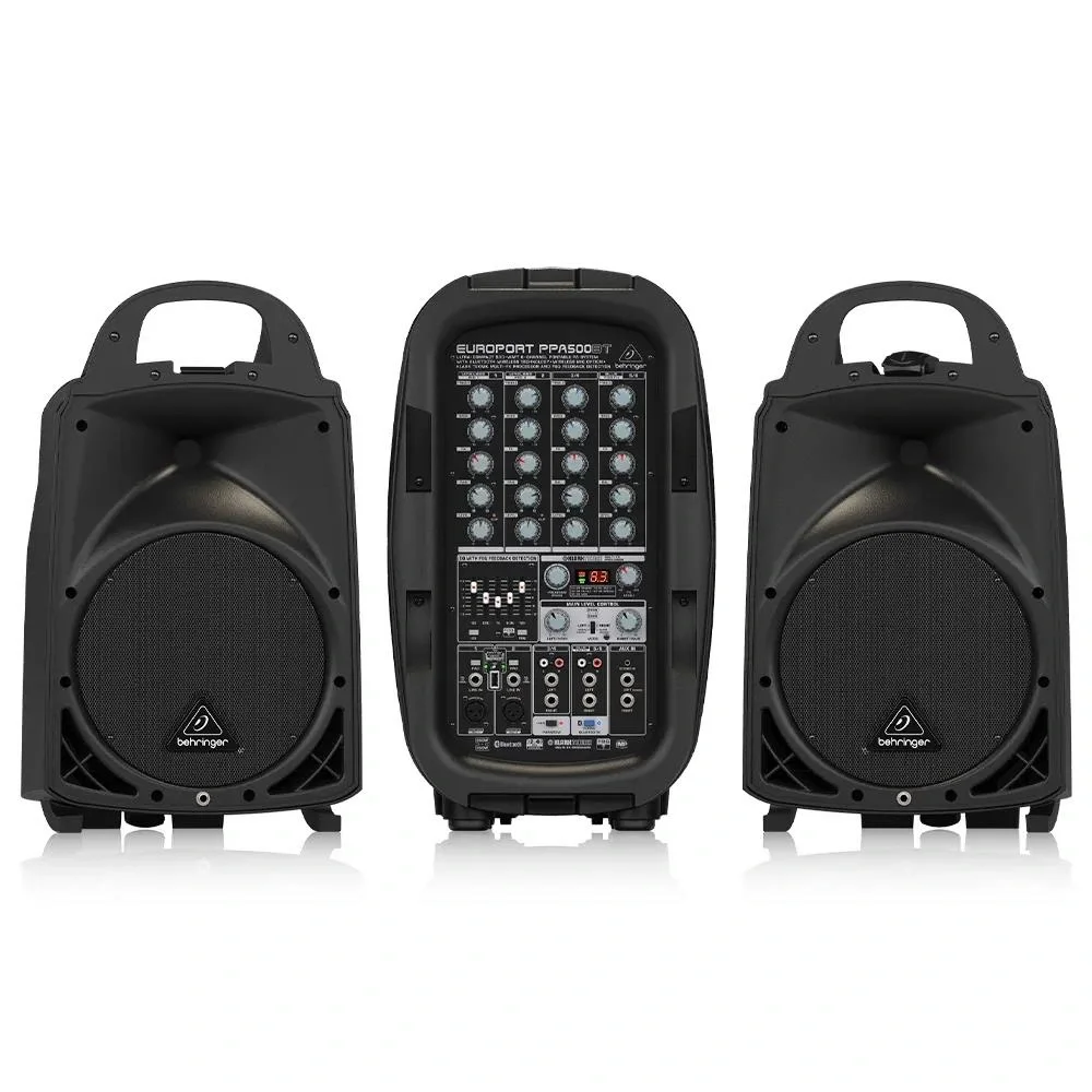 Behringer PPA500BT All-In-One Portatif Hoparlör Seti 6-kanal 2x8" 500W