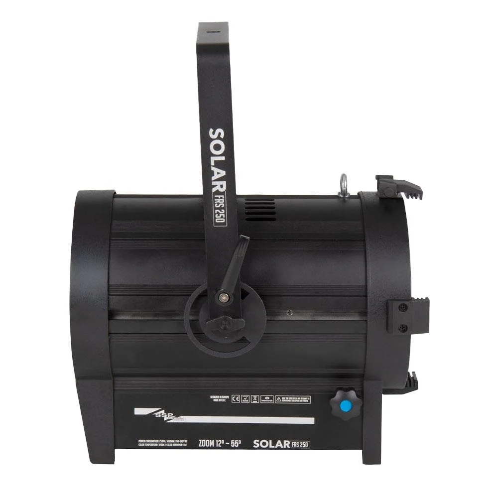 SSP SOLAR FRS250CW 250W Led Fresnel Spot 5600K, Manuel Zoom, Tiyatro, Stüdyo Işığı