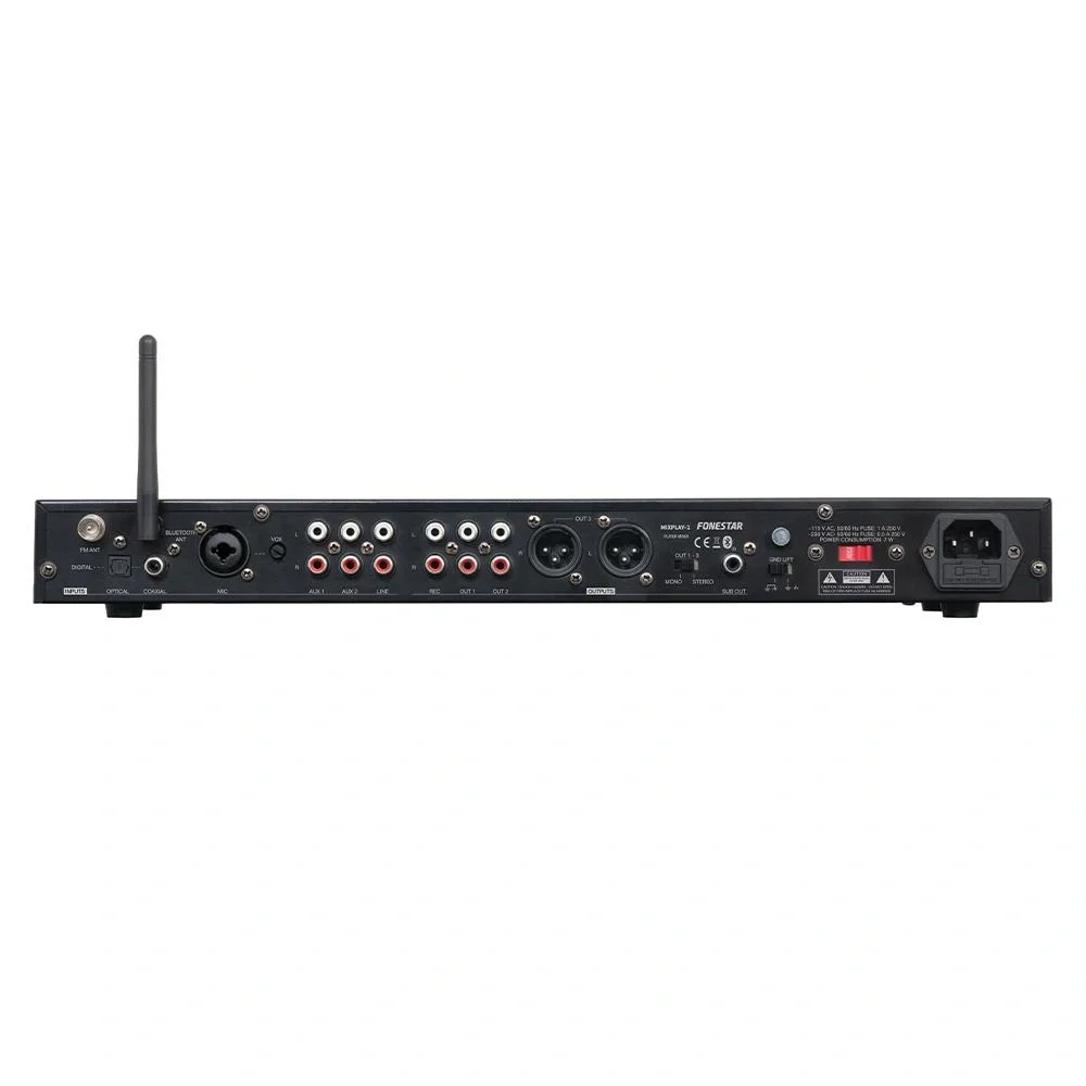 Fonestar MIXPLAY-1 Preamplifier Line Mikser, Player Bluetooth, USB ve FM radyo