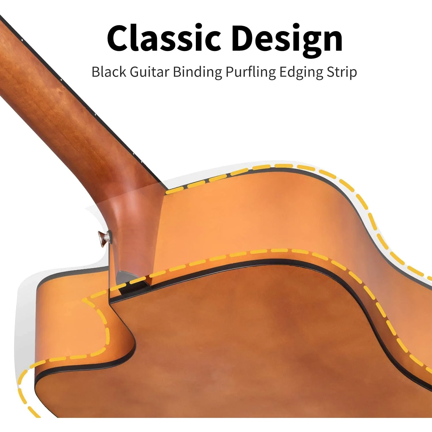 Donner DAD-140C Dreadnought Akustik Gitar Paketi (Natural)