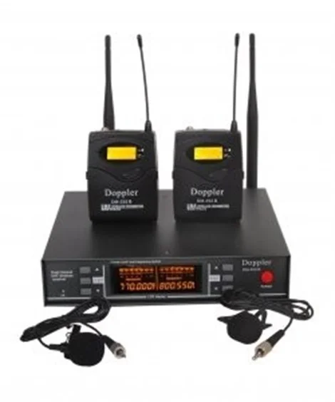 DOPPLER DM252B Çift Yaka Kablosuz Mikrofon Seti