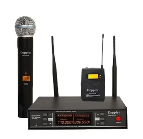DOPPLER DM252HB EL+Yaka Çift Mikrofonlu Kablosuz Mikrofon Seti