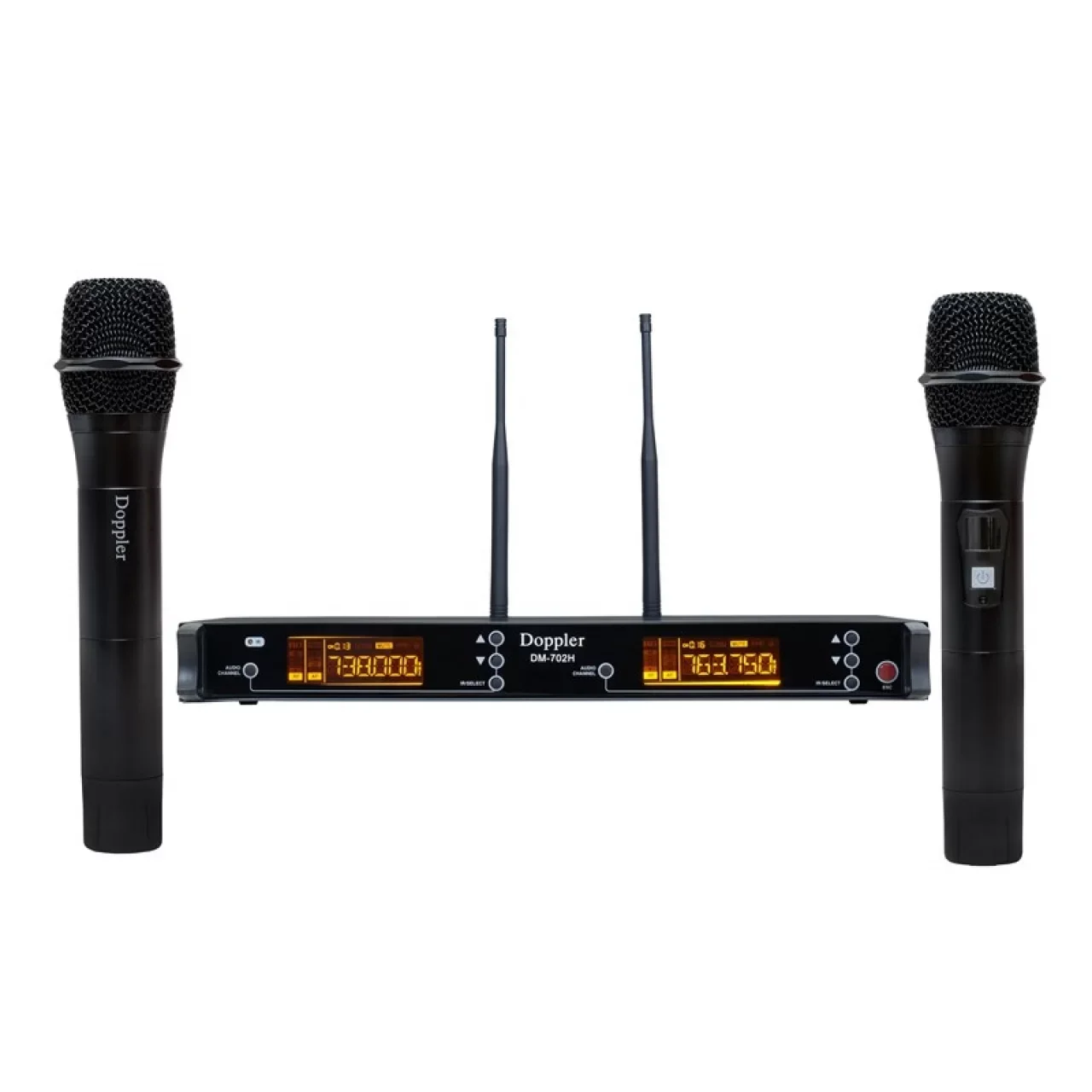 DOPPLER DM-702H Çift El Tipi Kablosuz Mikrofon Seti 16-kanal