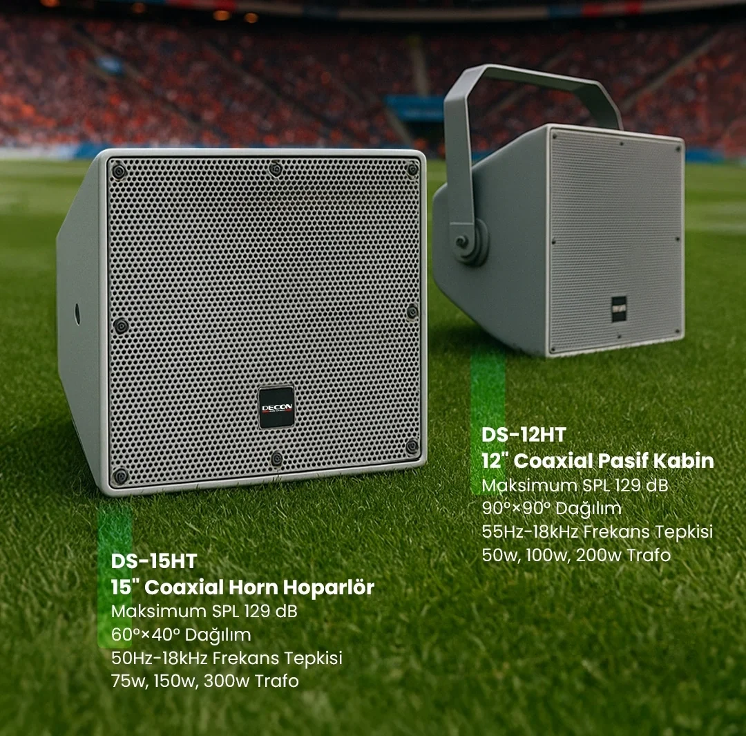 Decon DS-15HT 15" Pasif Coaxial Outdoor Hoparlör 400W/8-ohm 300W/100V