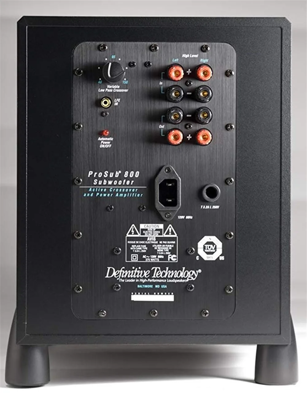 Definitive Prosub 800 Powered 8" hiFi Subwoofer 300Ws