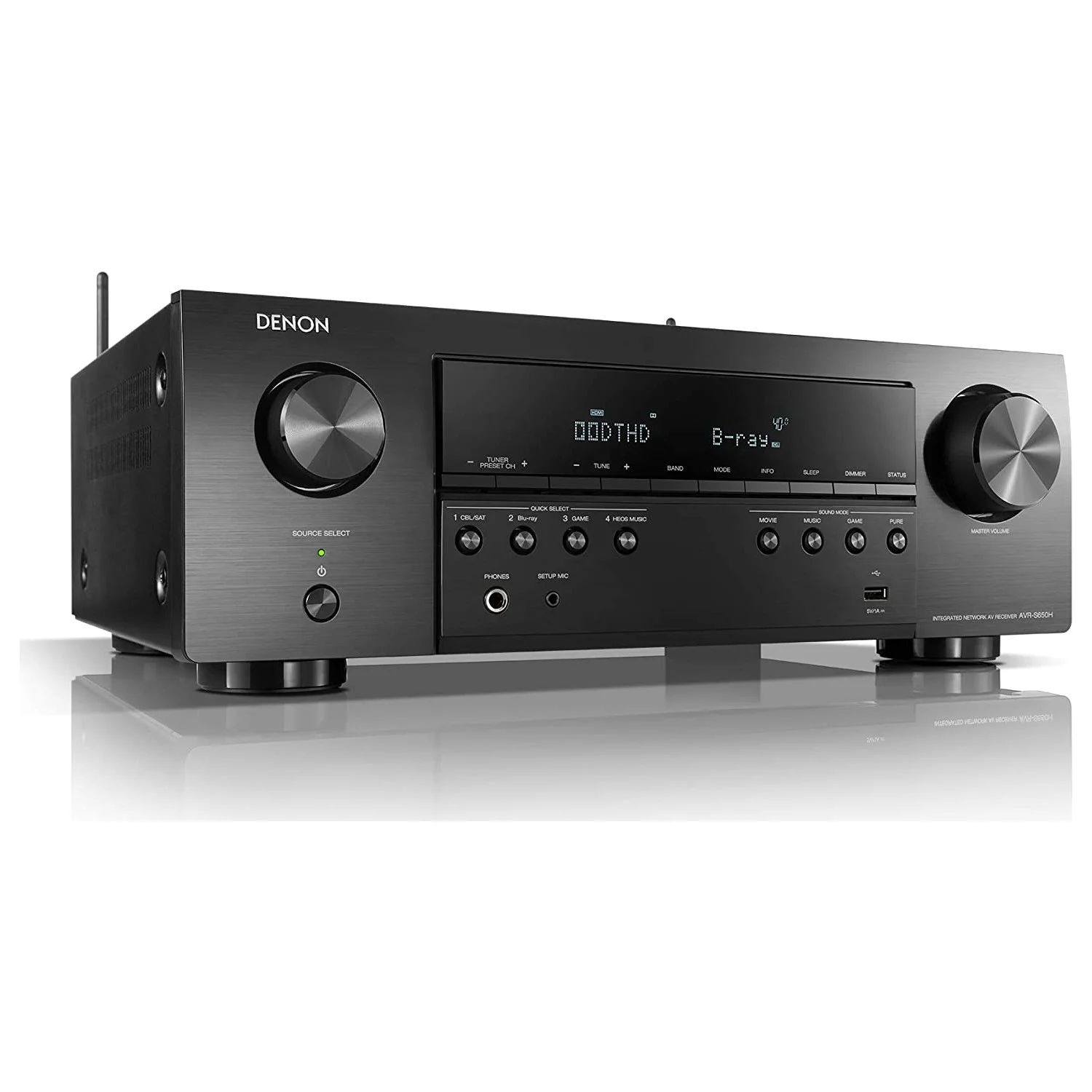 Denon AVR-S650H 5.2 Ch 4K UHD Network Power Amplifier