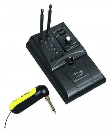 Denox GUITAR SET Gitar için Kablosuz Mikrofon seti 710-865mhz. Kırsal'da kullanılabilir.