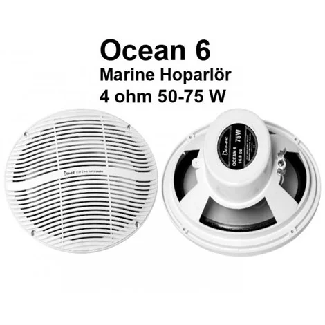 Denox OCEAN-6 6"Marine Gömme Hoparlör 2 way, 8-ohm 50-75 W