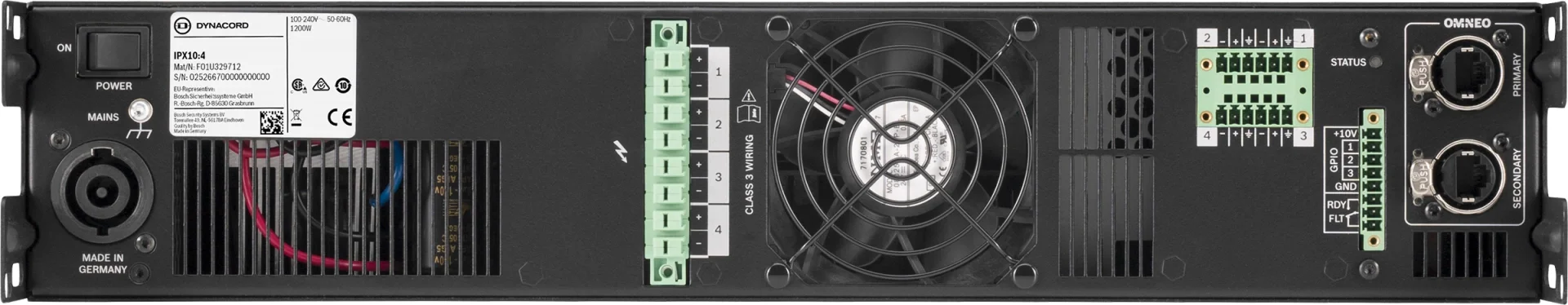 Dynacord IPX10:4 DSP Power Amplifikatör 4x2500W /4-ohm (Rental/Pro)