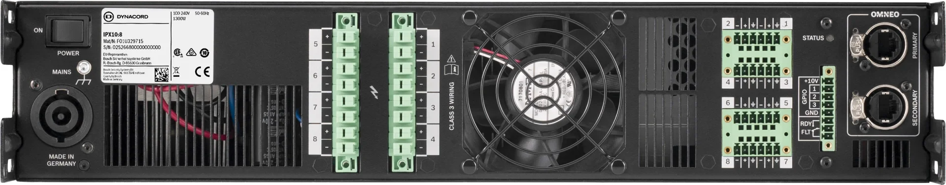 Dynacord IPX10:8 DSP Power Amplifikatör 8x1250W (Rental/Pro)