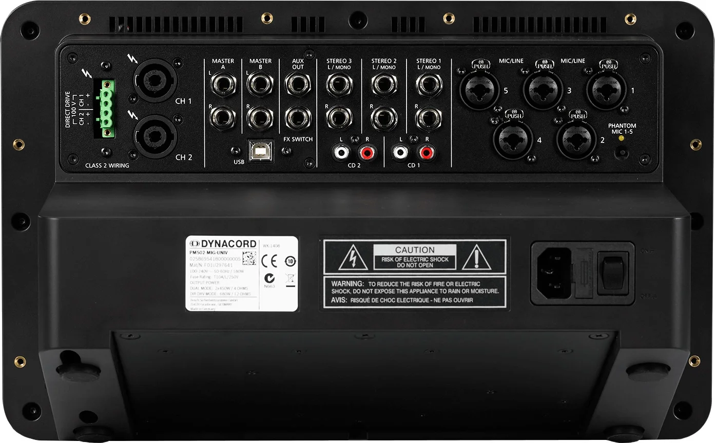 Dynacord PM502 8-kanal Amfili Mikser 2x600W