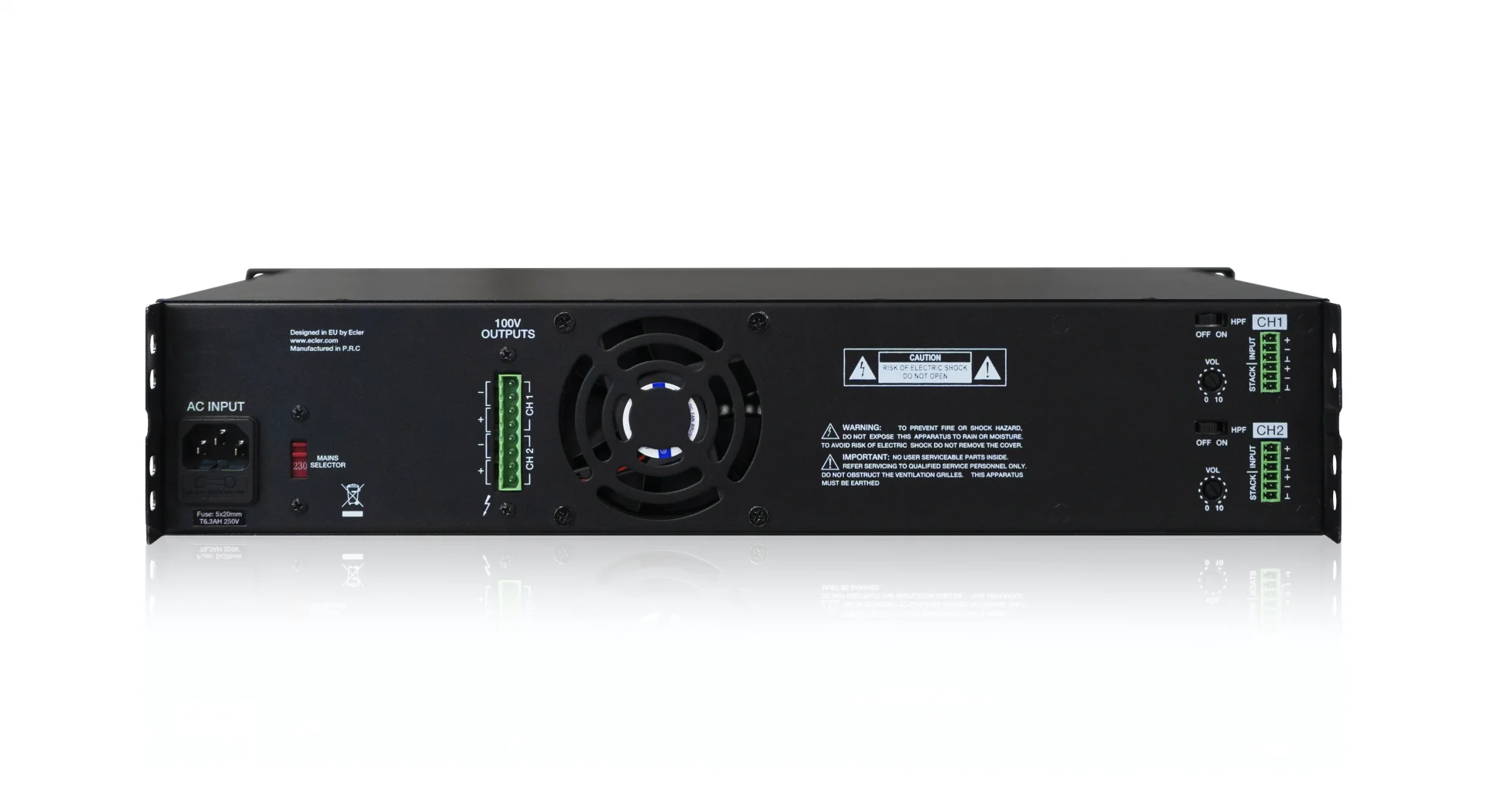 ECLER EHSA2-500 Power Amplifikatör 2x500W/100V