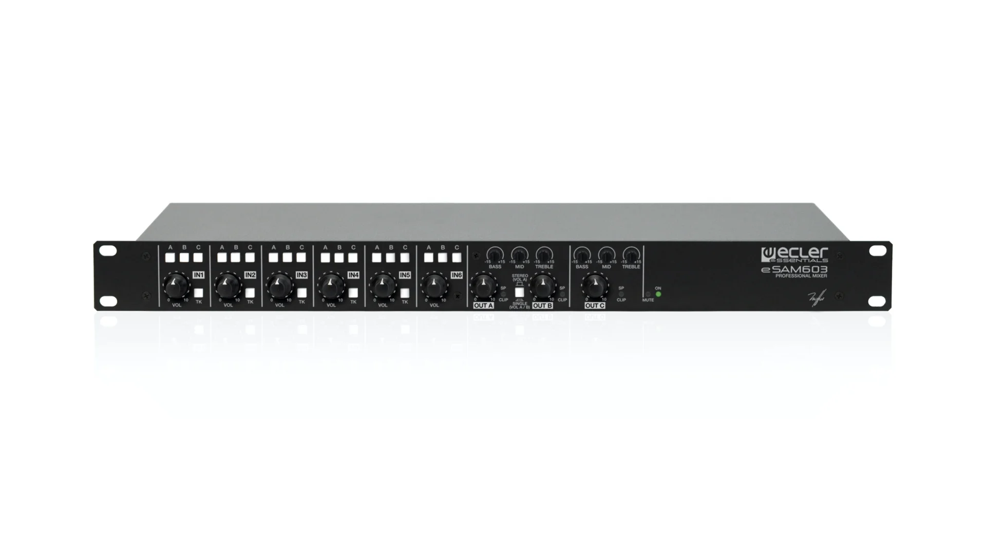 ECLER eSAM603 6x3 | 1U rack | Installation preamp-Mixers