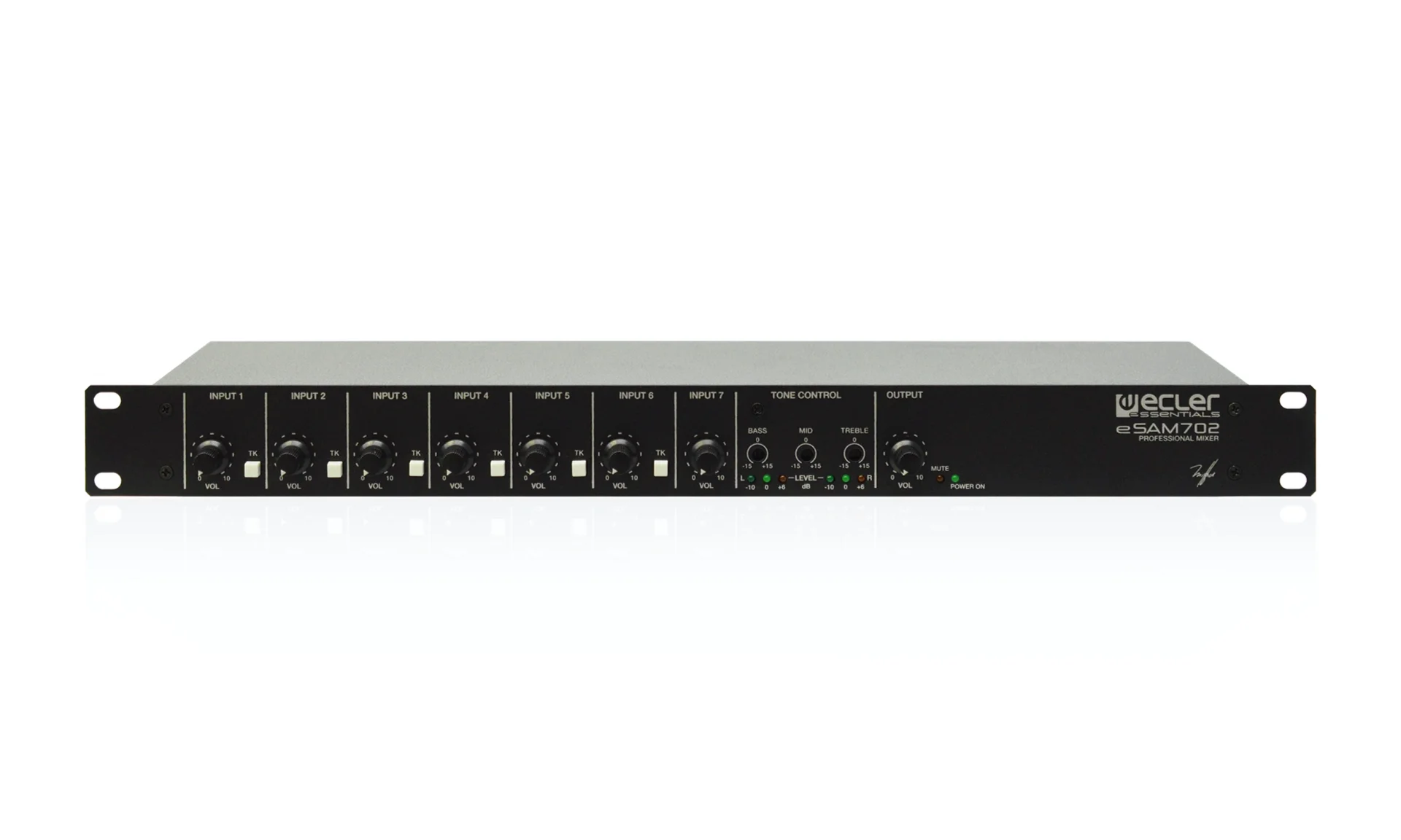 ECLER eSAM702 7x2 | 1U rack | Installation preamp Mixers