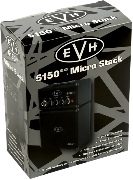 EVH 5150III Micro Stack Stealth Black Gitar Amfisi
