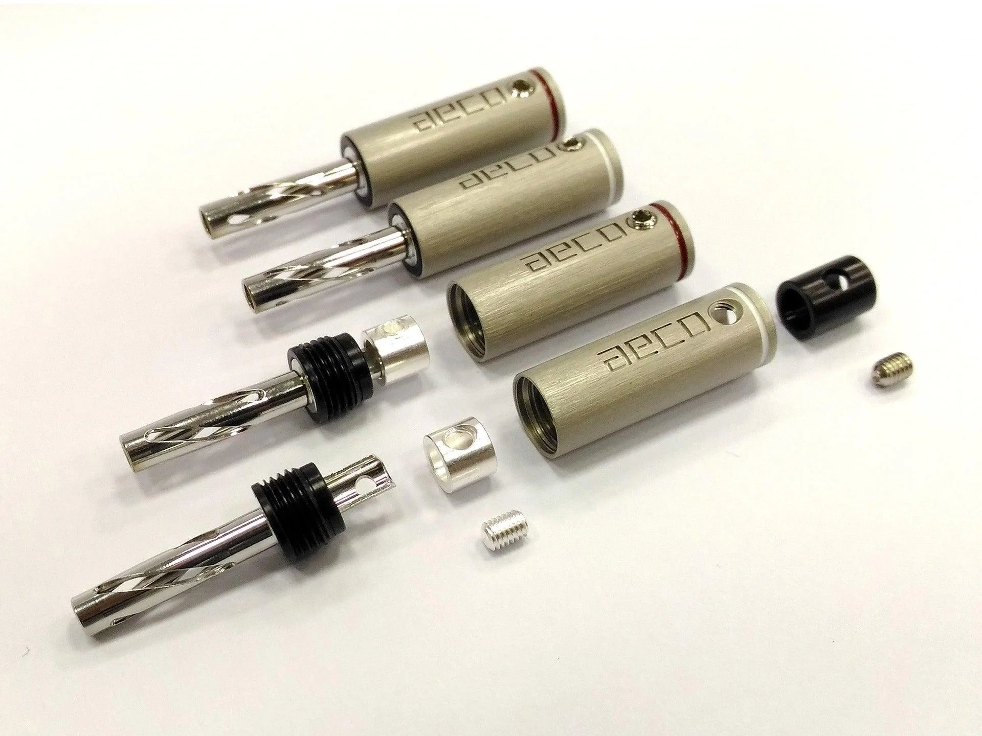 AECO ABP 1111R Rhodium Banana Plug 4 Adet Fiyatıdır