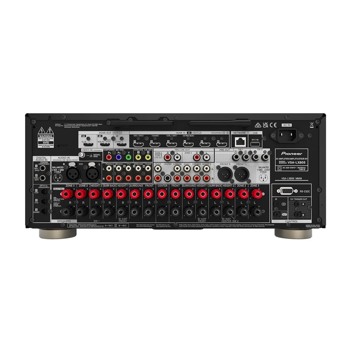 Pioneer VSA LX805 150 Watt 11.4 Kanal Ev Sinema Amplifikatörü