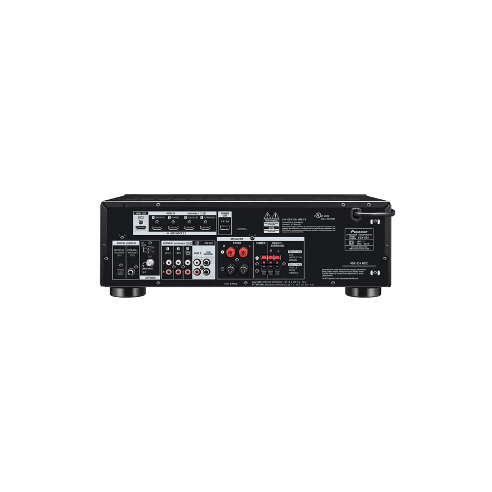 Pioneer VSX 534D 80 Watt 5.2 Kanal Ev Sinema Power Amplifierü