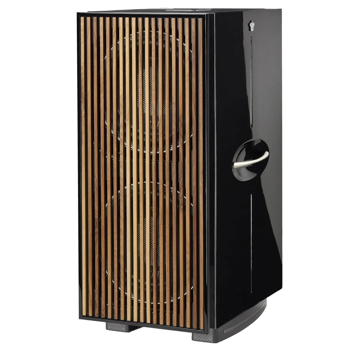 REL 212 Black Label Subwoofer siyah Grill ile gelir
