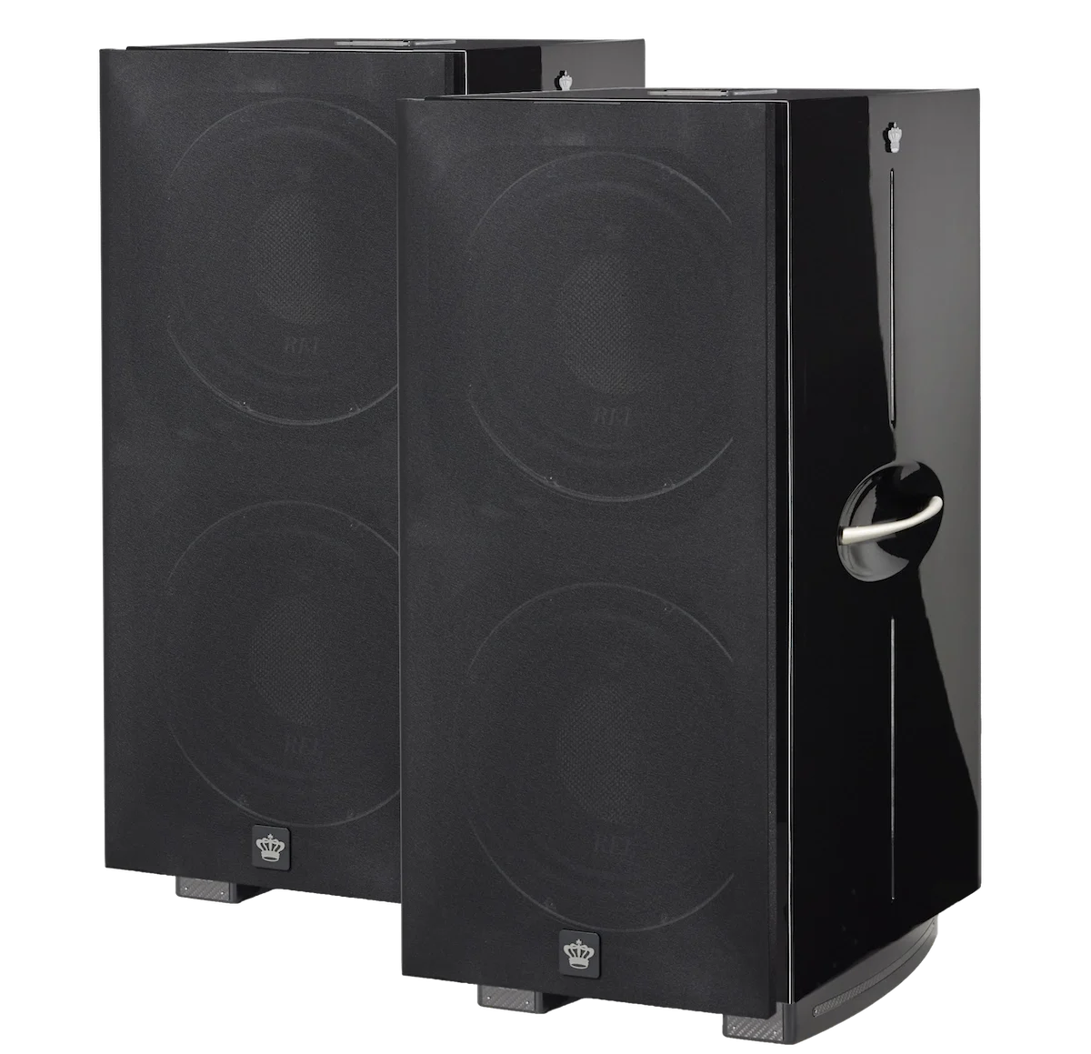 REL 212 Black Label Subwoofer siyah Grill ile gelir