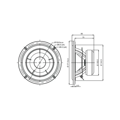 SB Acoustic SB17CAC35-4 Seramik Midwoofer