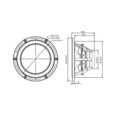SB Acoustics SATORI MW16TX-4 Midwoofer