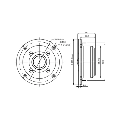 SB Acoustics SB26STAC-C000-4 Dome Tweeter