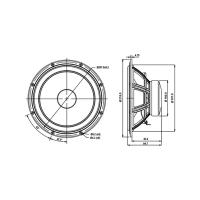 SB Acoustics SB20PFCR30-4 Kağıt Woofer