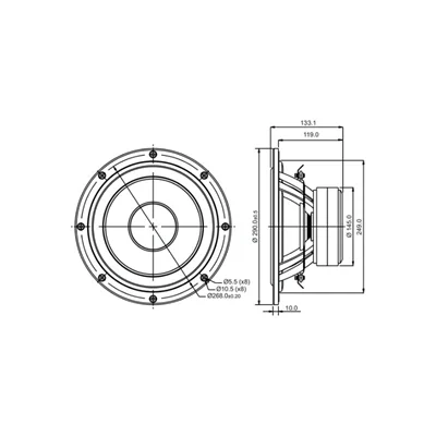 SB Acoustics SB29NRX75-8 Woofer
