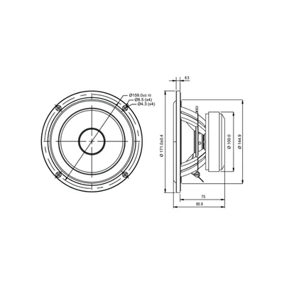SB Acoustics SB17NRX2C35-4 Norex Midwoofer