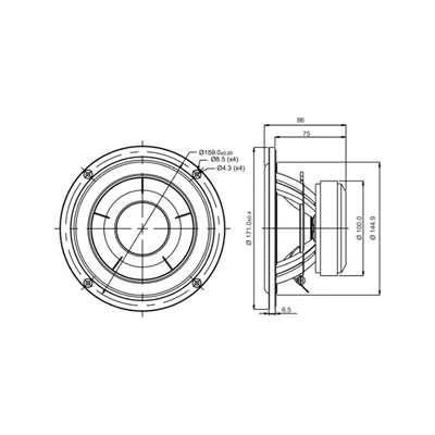 SB Acoustics SB17CAC35-8 Seramik Midwoofer