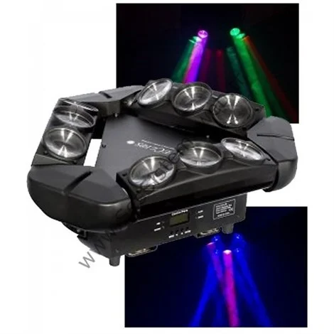 Eclips GENESIS 9x12W RGBW CREE LED, SESE DUYARLI-OTOMATİK-DMX (12/20/42 CH),DIMMING-STROBE EFEKT, 5 DERECE BEAM AÇISI, 458x429x208 MM, 10.6KG