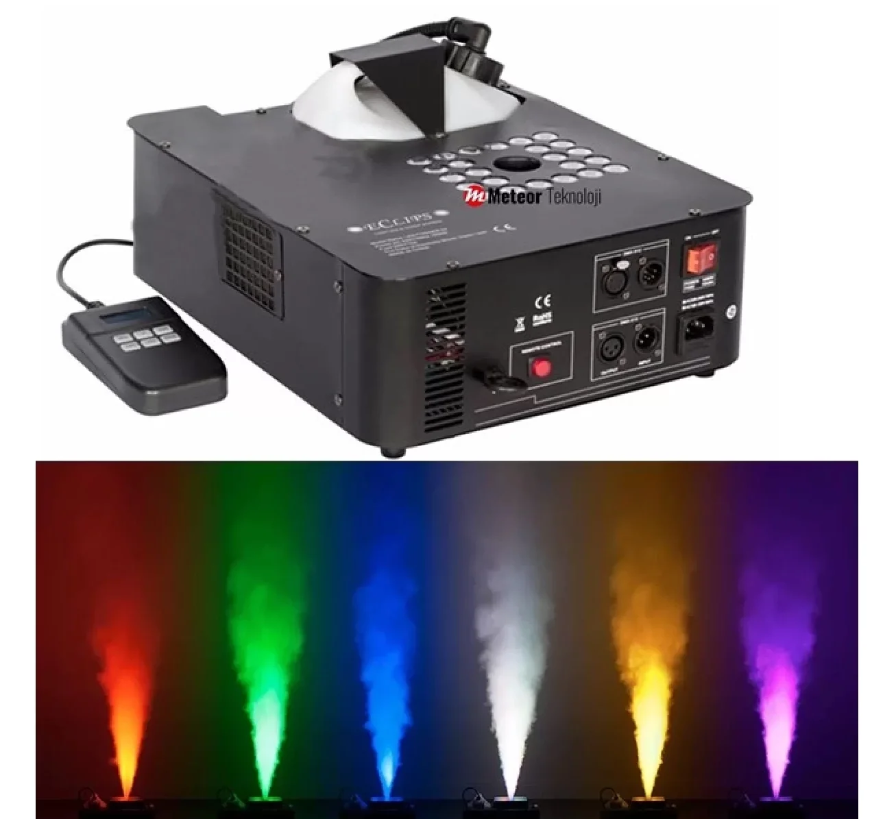 Eclips VOLKAN Zaman Ayarlı Sis Makinesi, Led Işıklı, 1500W, CO2 Karbon Sis Simulasyonu, 160 ml/dk