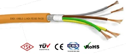 Emek LiHCH FE180 PH120 4x0,50 Yangına Dayanıklı Kablo