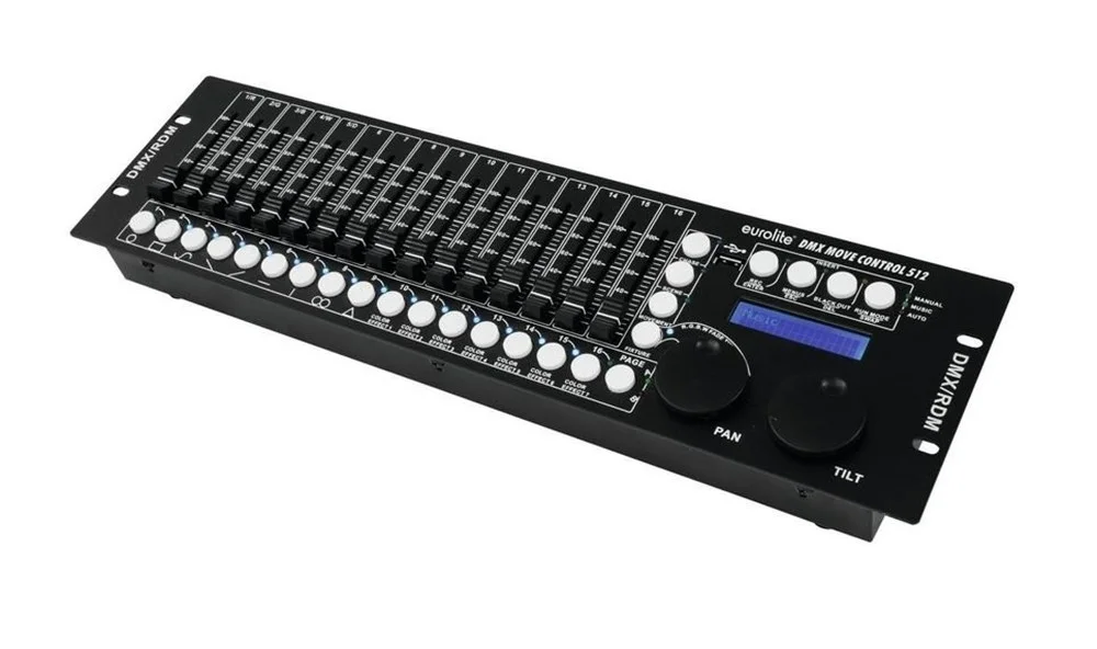 Eurolite Dmx Move Control 512 Dmx Robot Kontrol Mikseri, 28X18-kanal, Usb, 16 Fader