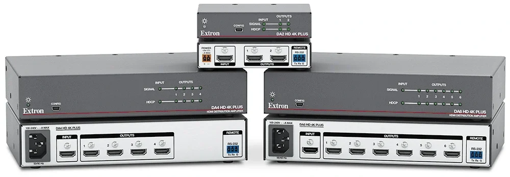 Extron DA2 HD 4K PLUS Serisi 4K/60 HDMI Dağıtım Amplifikatörleri