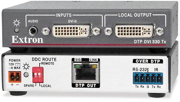 Extron DTP DVI 4K 330 Tx DVI için Uzun Mesafeli DTP Verici - 100 Metre Mesafe