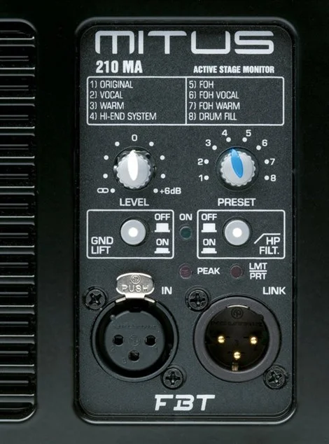 FBT MITUS 210MA | 2-yollu Aktif Stage monitor - 2x10" + 1,4" -
600Wrms+300Wrms