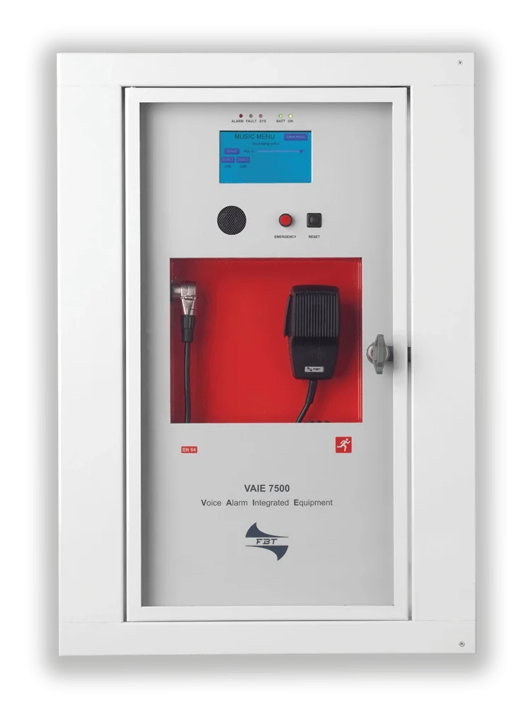 FBT VAIE 7504 | Wall Montajing Compact Voice Evacuation System 500W - 4-zones - Double Output - EN54-16