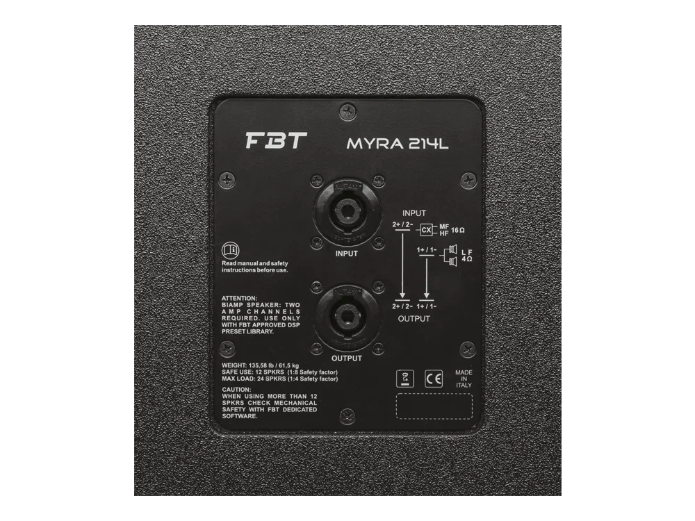 FBT MYRA 214L | Bi-amped 3way Line Array - 2x14"+ 2x1,4" -1600Wrms+640Wrms