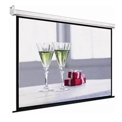 Fonscreen 240x200cm Motorlu Projeksiyon Perdesi | M1 Sertifikalı | Bordürlü | Işık Geçirmez
