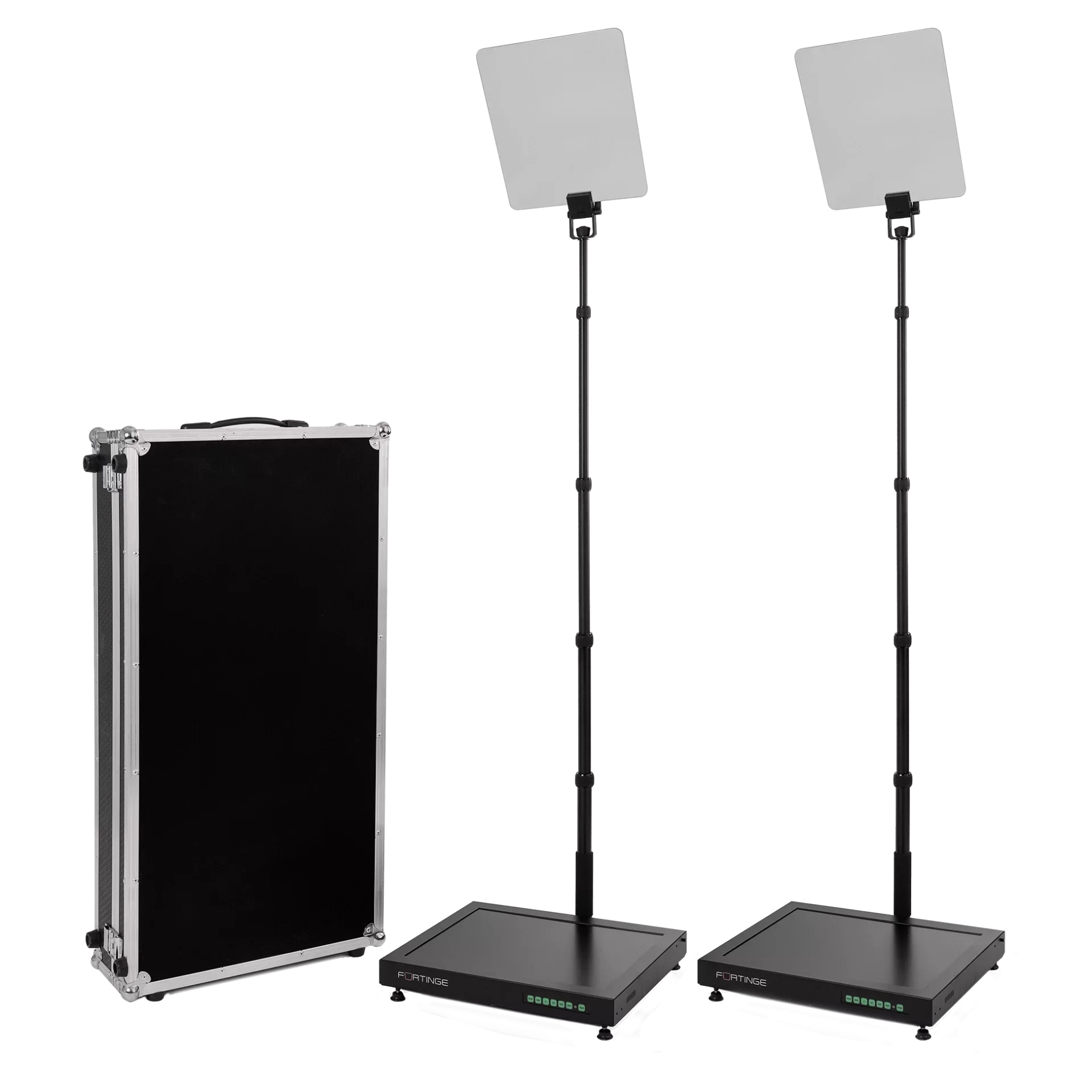 Fortinge PROC19-D-HB Çift 19" Konferans Prompter - Çiftli Set, 1000 cd/m² parlaklık