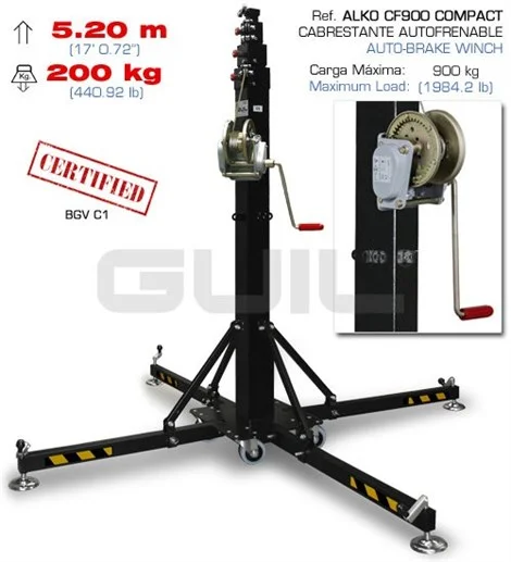 GUIL ELC505 5,20 Yükseklik, 200 Kg. Kapasiteli, Truss Lifti