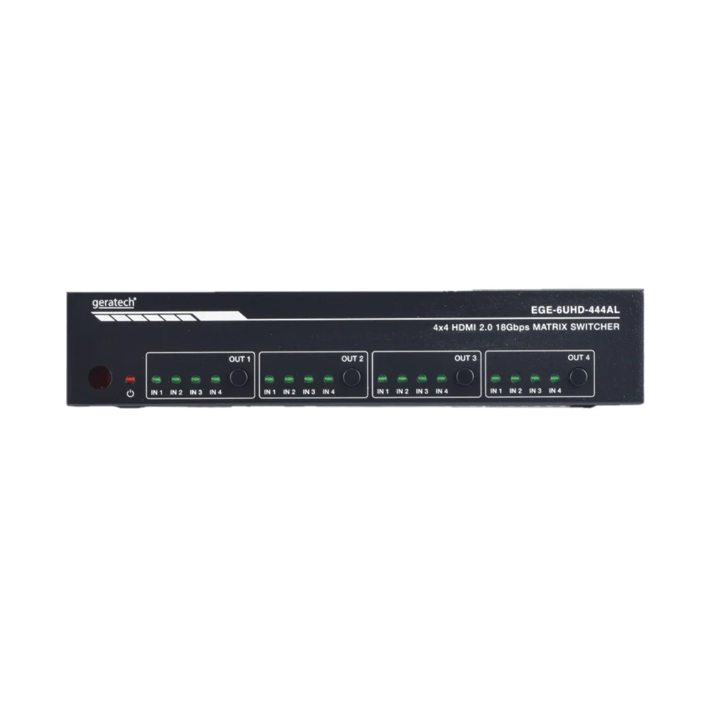 Geratech EGE-UHD-444AL 4x4 HDMI 18Gbps Matrix Switcher