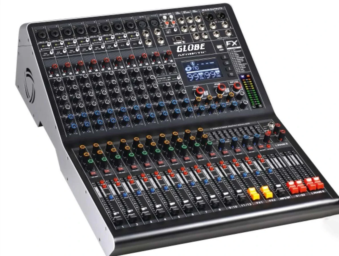 Globe GTP2252FX 12 Kanal 2000W Çift Efektli Stereo Power Mikser