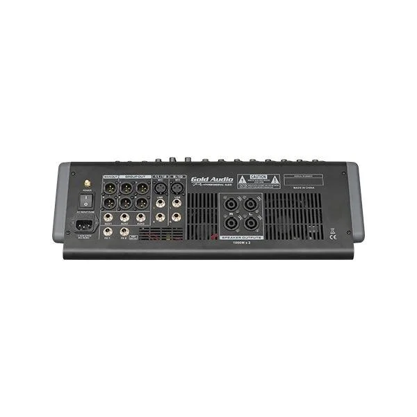 Gold PRO-M 612P 12 Kanal Powermixer 2x1000W Çift Efekt, Bluetooh