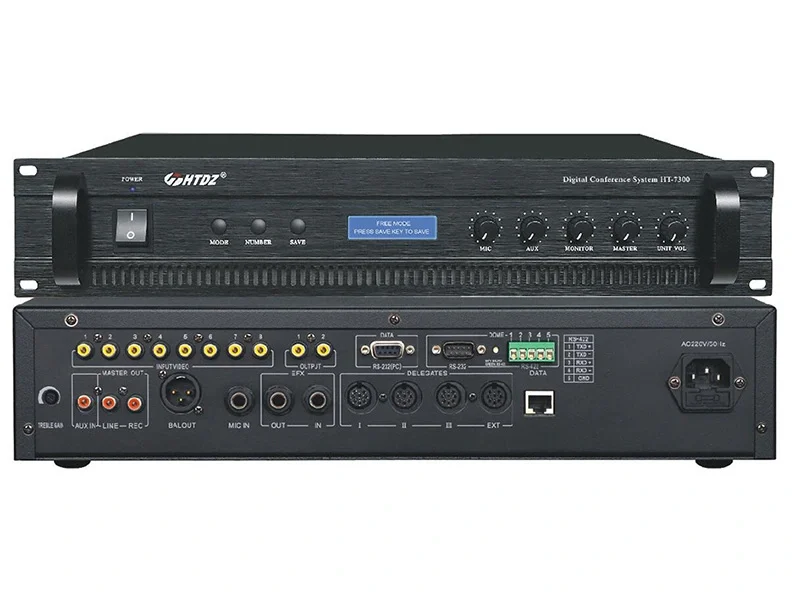HTDZ HT-7300 Dijital Konferans Merkez Ünite, Konferans + Video Takip + Oylama