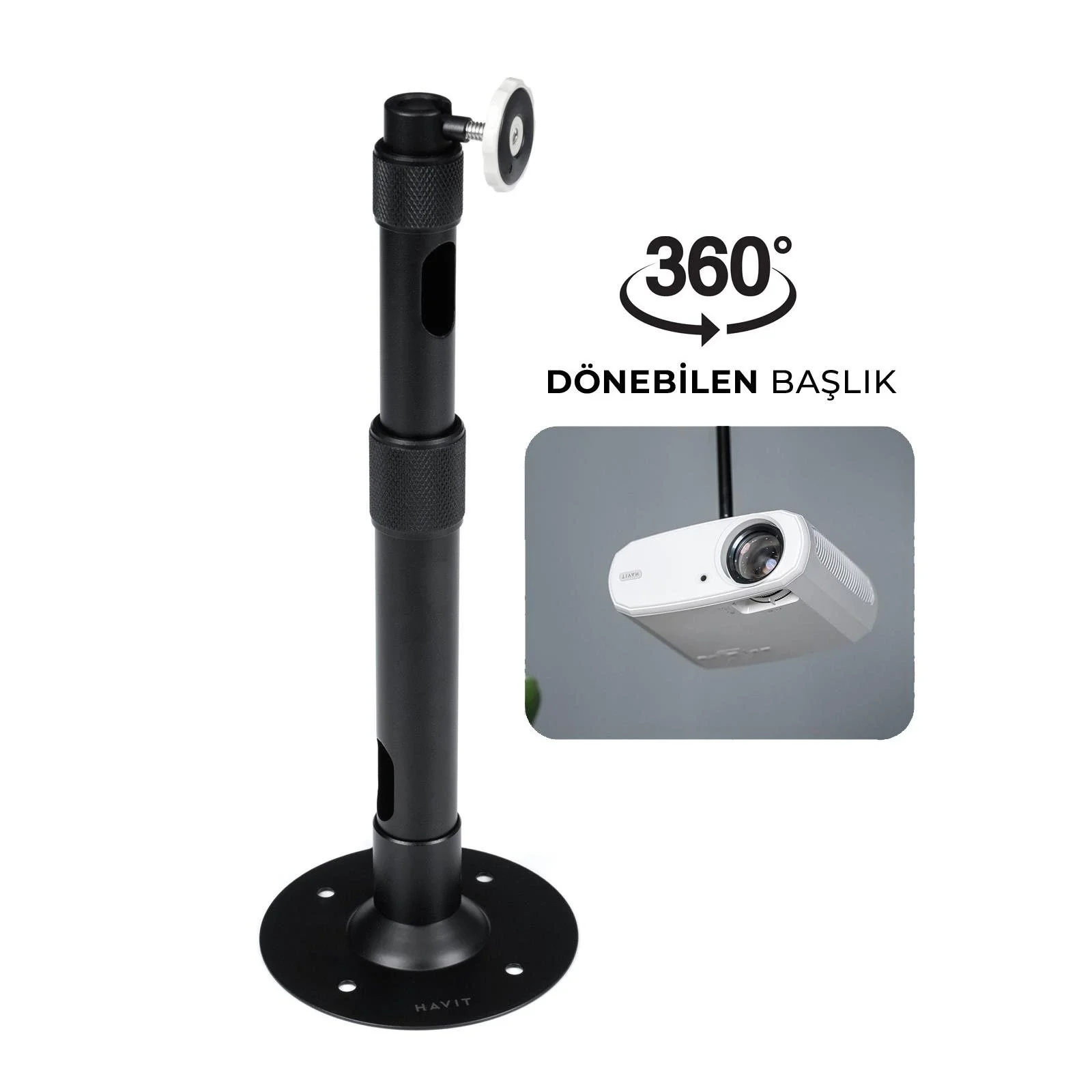 Havit PA304 Projeksiyon Tavan Askı Aparatı (tavan Ve Duvar Askı Aparatı) 360 Derece