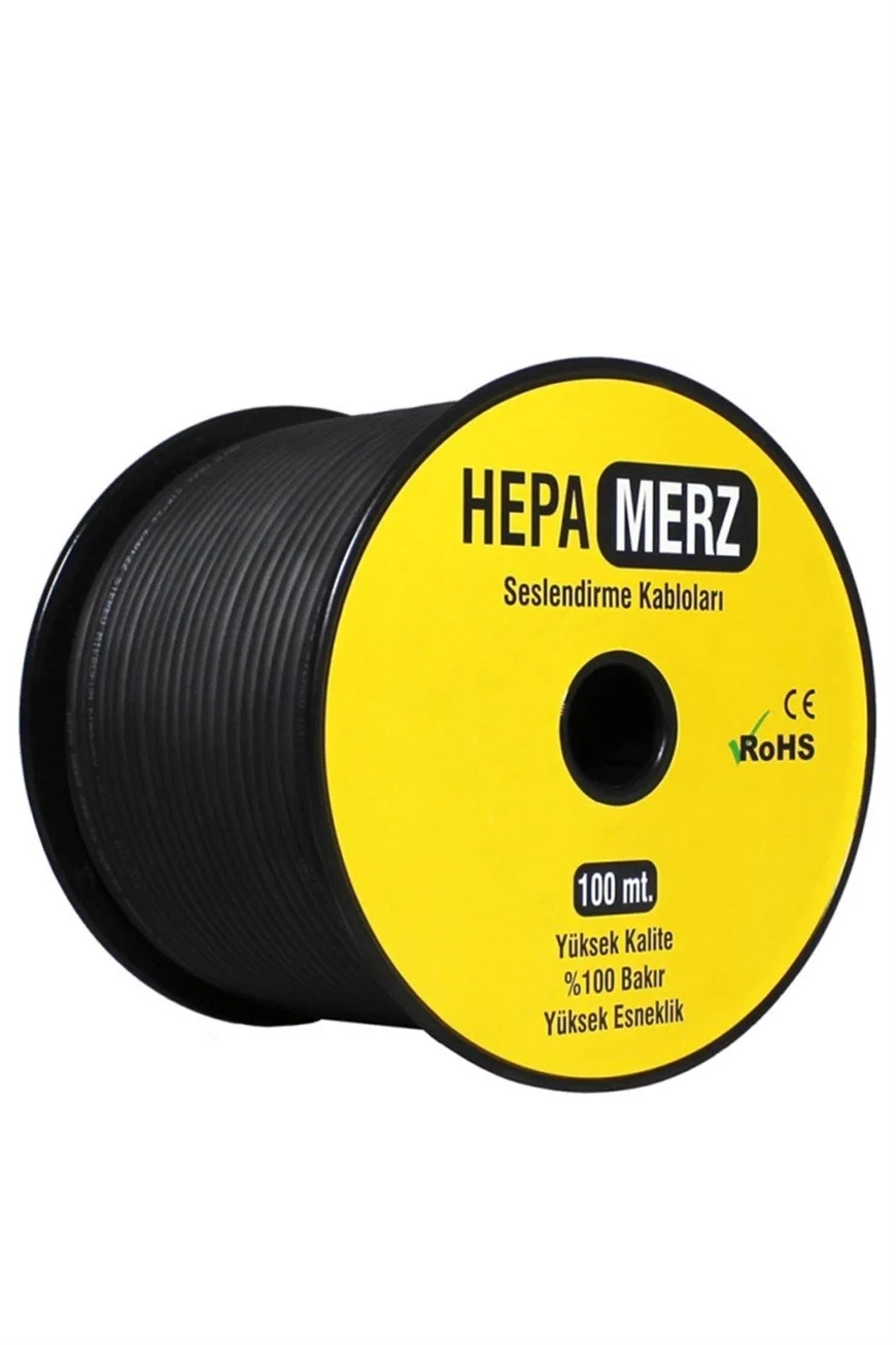Hepa Merz EK-103 1x0,22 Tam Bakır Mono Mikrofon Kablosu 100 Mt.