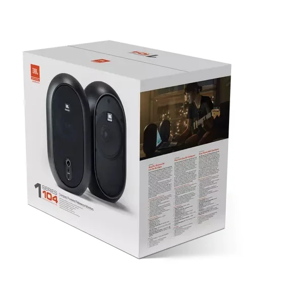 JBL 104-BT 4.5" Bluetooth Masaüstü Referans Monitör Seti, 60W (2x30W), Siyah